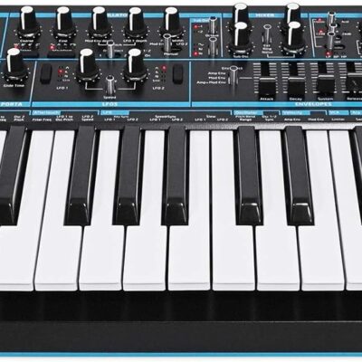 Novation BASS STATION II Bundle: 25-Key Monophonic MIDI USB Analog Keyboard Synthesizer, ATH-M40x Closed-Back Dynamic Studio Monitor Headphones, 2-items