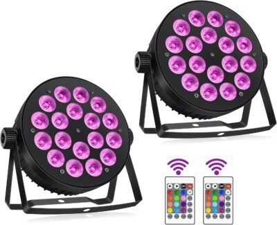 712xNKrO3SL. AC SL1500 LED Par Lights DMX,90W RGBW 4IN1 LED Stage Par Lights Stage DJ Par Can Light Sound Activated Auto Play by Remote&DMX Control for Events Wedding Party DJ Stage Live Show 2 Pack