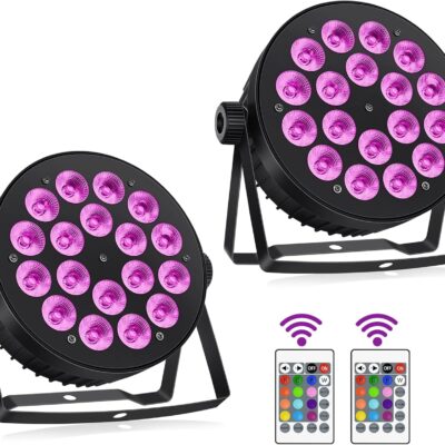 712xNKrO3SL. AC SL1500 LED Par Lights DMX,90W RGBW 4IN1 LED Stage Par Lights Stage DJ Par Can Light Sound Activated Auto Play by Remote&DMX Control for Events Wedding Party DJ Stage Live Show 2 Pack