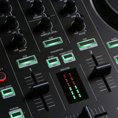7145fl3R21L. AC SL1500 1781285568 9872 Roland DJ-202 DJ Controller Bundle with Stand, Headphones, and Austin Bazaar Polishing Cloth