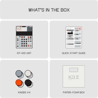 teenage engineering EP–133 K.O. II 128MB sampler, drum machine and sequencer with built-in microphone and effects