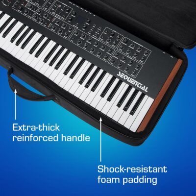 ANALOG CASES Prophet Rev2 / Trigon-6 / Prophet 6 /OB6 Case – Custom-Fitted Padded SUSTAIN Travel Case with Backpack Straps