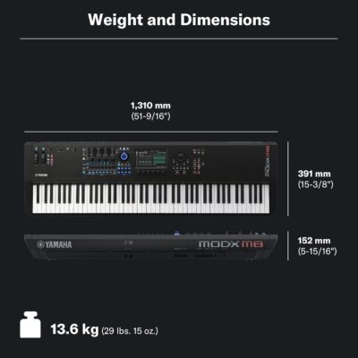 716esVgodGL. AC SL1500 Yamaha 88-Key Music Synthesizer, Graded Hammer Action, Realistic Feel, Performance Focused for Next Generation Sound Exploration, Expressive Control and Optimized Workflow MODX M8