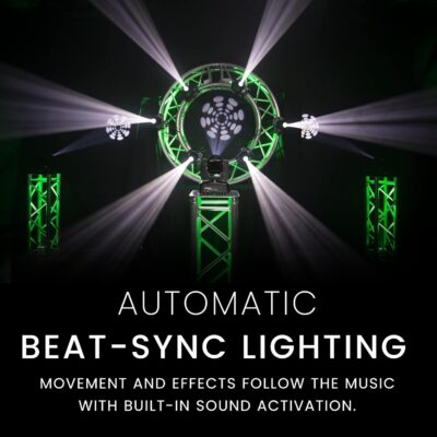 CHAUVET DJ – Intimidator Spot 110 Compact Led Moving Head | Lightweight Design For Mobile Applications | Color & Gobo Wheels For Creative Programming | Sound Activated & Master Slave Shows