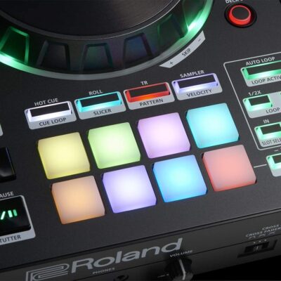 717i0X6 HqL. AC SL1500 Roland DJ-505 DJ Controller Bundle with Stand, Headphones, and Austin Bazaar Polishing Cloth