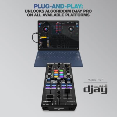 717zS0EOBoL. AC SL1500 Reloop Mixtour Pro High-quality, ultra-portable, all-in-one four-deck DJ controller with audio interface