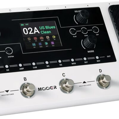 MOOER GE150 Pro Guitar Multi Effects Processor, 200 Presets & 170 Effects, NAM & MNRS Support, 55 Amp Models, 26 Cab Sims, 20 IR Slots, USB OTG Recording, 4-Footswitch, Looper & Expression Pedal