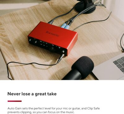 719YzRqeCKL. AC SL1500 1781169950 6520 Focusrite Scarlett 2i2 4th Gen USB Audio Interface for Recording, Songwriting, Streaming and Podcasting — High-Fidelity, Studio Quality Recording, and All the Software You Need to Record