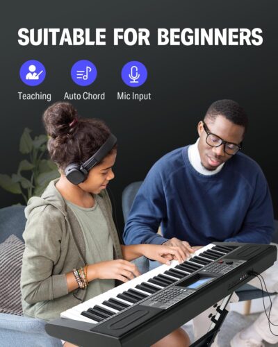 71AhNVViHnL. AC SL1500 1781343023 5643 Donner 61 Key Keyboard Piano, Electric Piano Keyboard Kit with 249 Voices, 249 Rhythms – Includes Piano Stand, Stool, Microphone, Gift for Beginners, Black (DEK-610S)