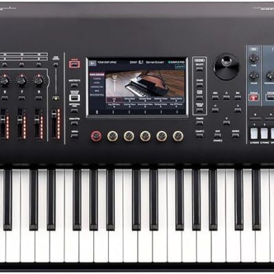 Roland Fantom 8 EX 88-Key Workstation Keyboard Synthesizer Bundle with Adjustable Stand, Sustain Pedal, Online Piano Lessons, Instructional DVD, and Austin Bazaar Polishing Cloth