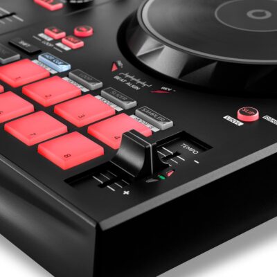 71CRxr4WdL. AC SL1500 Hercules DJControl Inpulse 300 MK2 USB DJ Controller – Beginner DJ Set, 2-Deck Mixer with Built-In Sound Card, 16 Pads, Serato DJ Lite & DJUCED Software Included