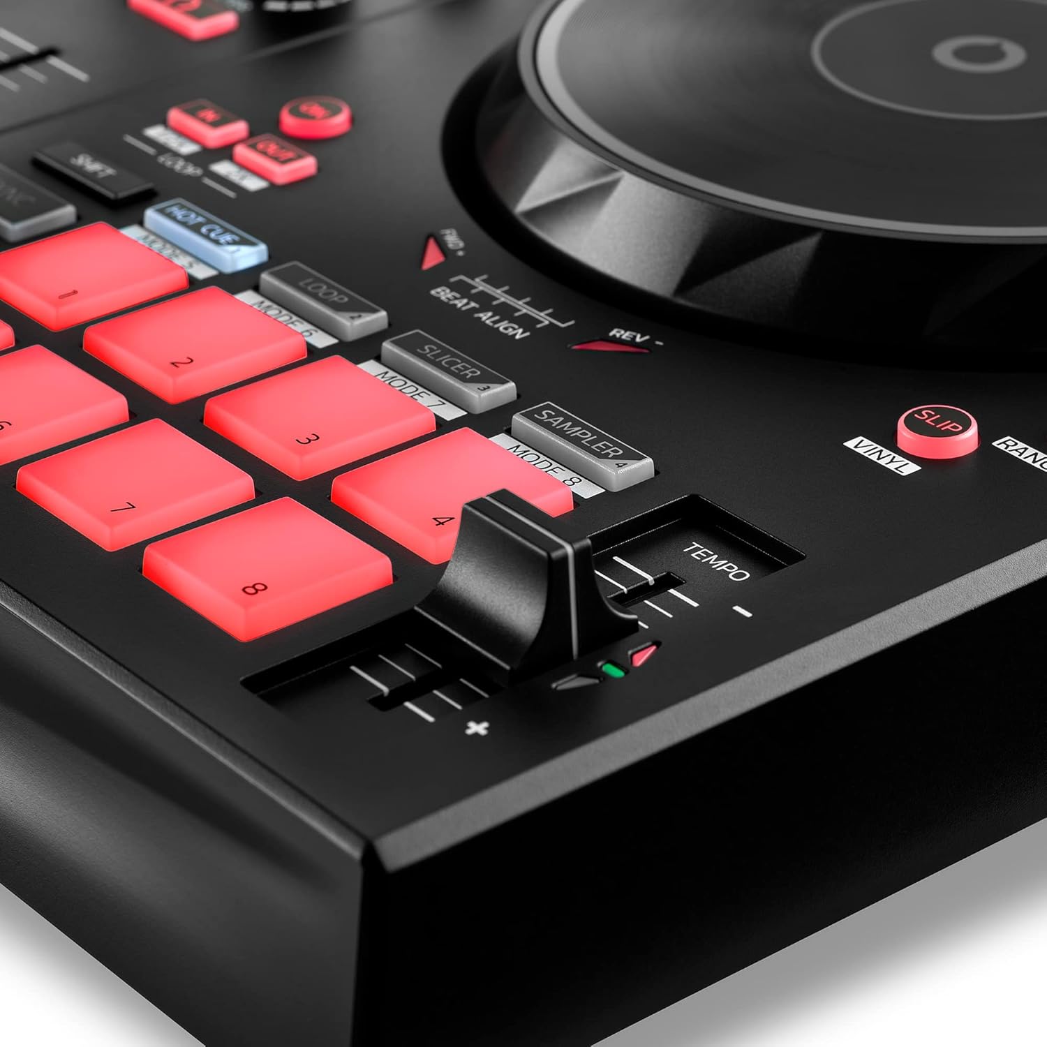Hercules DJControl Inpulse 300 MK2 USB DJ Controller – Beginner DJ Set, 2-Deck Mixer with Built-In Sound Card, 16 Pads, Serato DJ Lite & DJUCED Software Included
