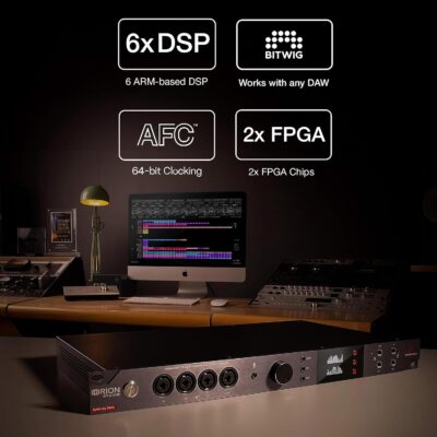 Antelope Audio Orion Studio Synergy Core Professional Digital Audio Interface w/ 12 Preamps & 50 Real-Time Plugins — Thunderbolt 3 Music Recording Studio Interface w/DSP Processing for Mac/Windows