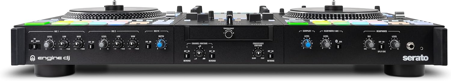 RANE SYSTEM ONE All-in-One Standalone Motorized DJ Controller with Engine DJ OS, Seamless Mixing on 2 Decks, Stems FX, Serato DJ Pro, XLR Outputs