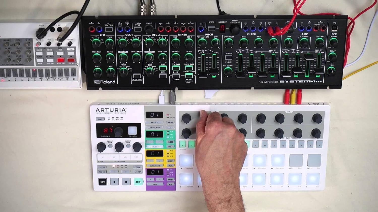 Arturia BeatStep Pro Sequencer Controller – Music Production Tool with Drum Machine Integration, Precise Beat Creation and MIDI Control for Musicians and DJs Bundle with Protective Cover (2 Items)