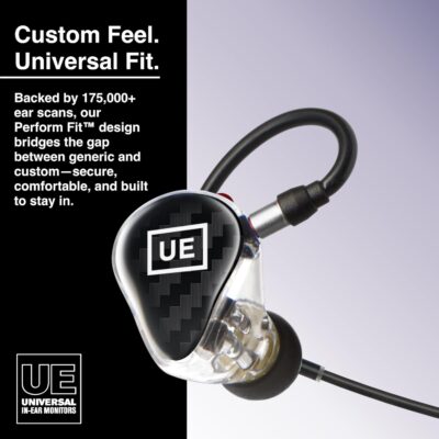 UE 350 Universal in-Ear Monitors, Triple Driver Stage Monitors with Exceptional Headroom for Musicians & Audio Engineers, 1 Pair