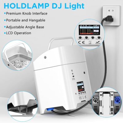 71FbQFFt5dL. AC SL1500 Battery Powered Stage Lights, 9600mAh Rechargeable Par Can Lights 6x18W RGBWA+UV APP/Remote/DMX512/Sound Activated, Uplights for Events Party Wedding DJ Concert Christmas Dance White