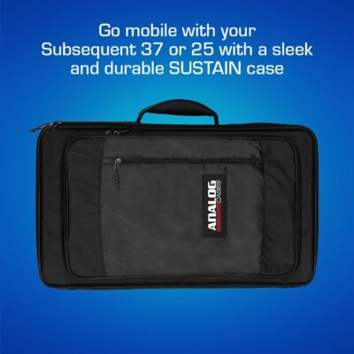 ANALOG CASES Moog Subsequent 37 / Subsequent 25 Case – Custom-Fitted Padded SUSTAIN Travel Case with Backpack Straps