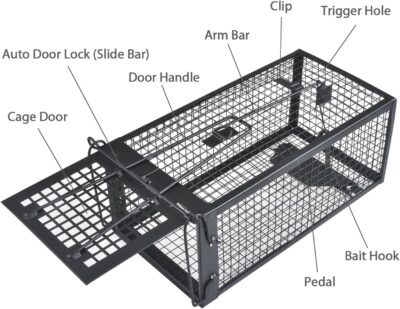 Gingbau Live Chipmunk Rat Trap Humane Vole Mouse Cage Trap