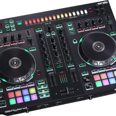 71Kd3v 4LiL. AC SL1454 Roland DJ-505 DJ Controller Bundle with Stand, Headphones, and Austin Bazaar Polishing Cloth