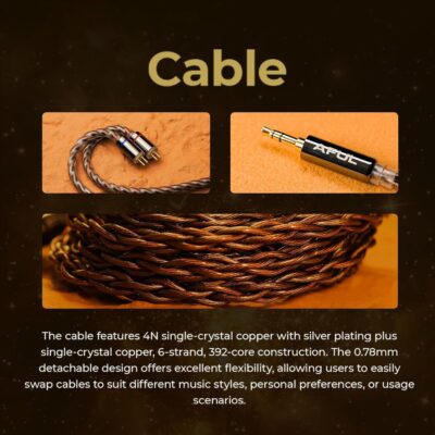 HiFiGo AFUL Performer 8S in-Ear Monitors, 8-Driver Professional IEM with Tunable Bass & Impedance, Gaming Earbuds with 0.78mm Detachable Cable, Hi-Res Audio Earphones for Audiophiles(3.5mm Jack)