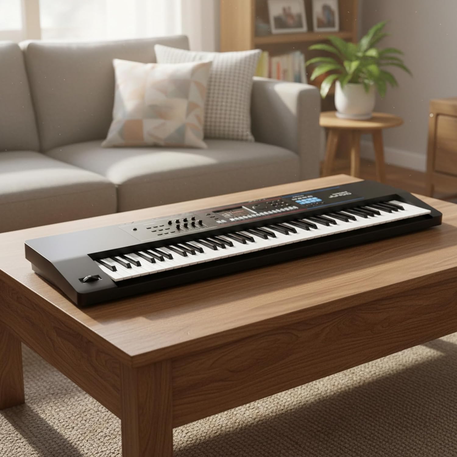 Roland JUNO-D8 Synthesizer Bundle with Adjustable Stand, Bench, Sustain Pedal, Cover, Austin Bazaar Instructional Video, and Polishing Cloth