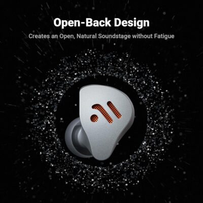 Fosi Audio IM4 Open-Back IEM Earphones, in Ear Monitor Wired Earbuds, 10mm Single Dynamic Driver, IEMs for Audiophiles, Gaming and Studio, 3.5mm 2-Pin 0.78mm Detachable Cables, N52 Dual Magnets