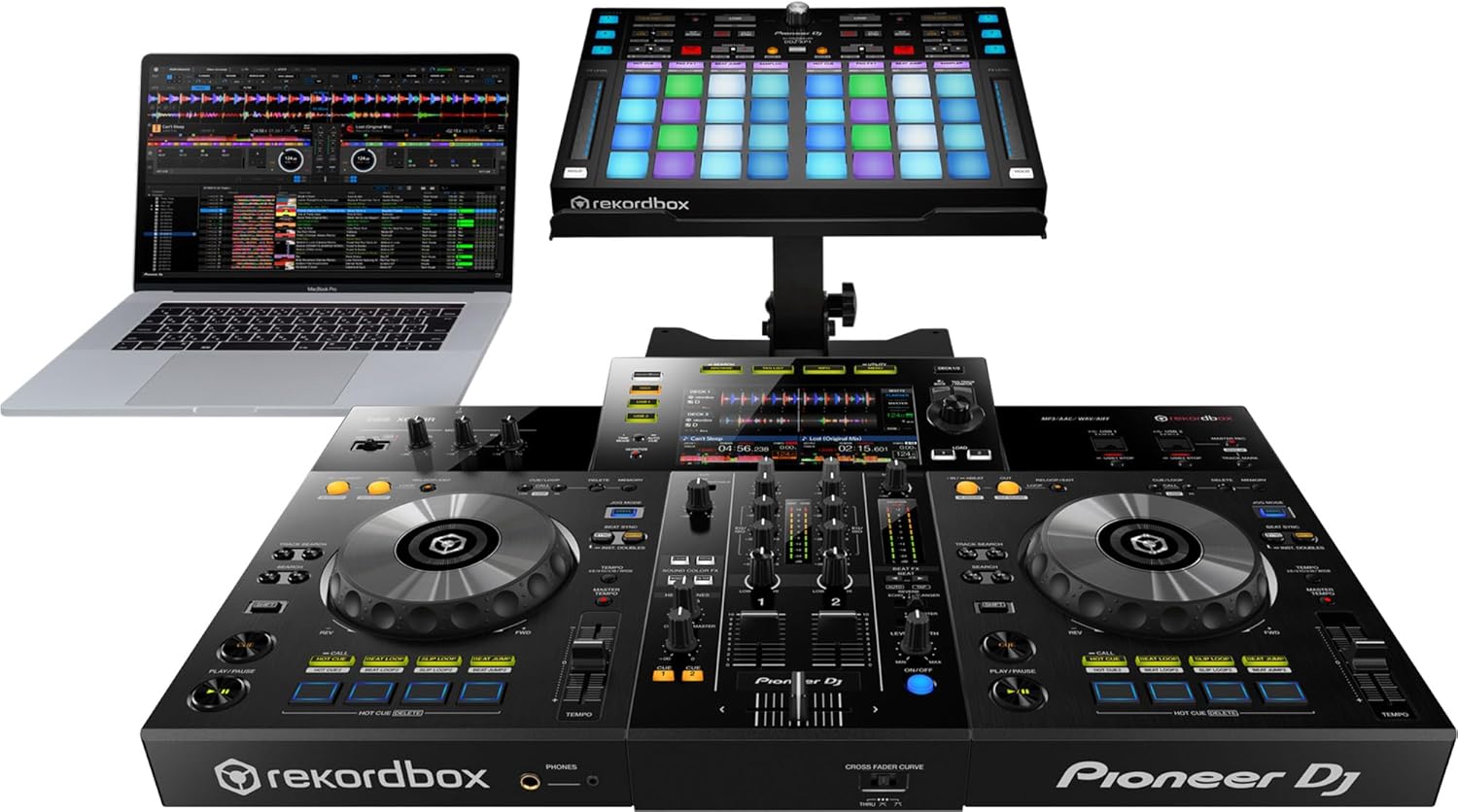 Pioneer XDJ-RR 2-Channel All-in-One DJ System – Black Bundle with Case, Headphones, and Austin Bazaar Polishing Cloth