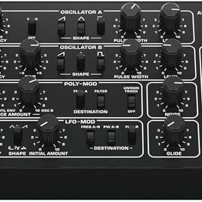 71QtU4YoPuL. AC SL1500 Behringer PRO-800 Classic Analog 8-Voice Polyphonic Synthesizer with 2 VCOs, Classic VCF, Arpeggiator, Sequencer and 400 Program Memories in Eurorack Format