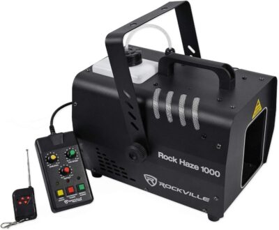 Rockville Rockhaze 1000 CFM DMX Hazer Machine, Water Based, 2 Remotes, Fluid Seal, Quiet Fan, Fast Setup, Perfect for Large Venues, DJ, Live Shows