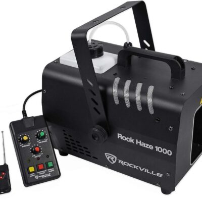 Rockville Rockhaze 1000 CFM DMX Hazer Machine, Water Based, 2 Remotes, Fluid Seal, Quiet Fan, Fast Setup, Perfect for Large Venues, DJ, Live Shows