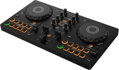 AlphaTheta DDJ-FLX2 Compact 2-Channel DJ Controller – Streaming-Ready, Smart Fader & Smart CFX – Works with rekordbox, djay & Serato DJ Lite – Phone, Tablet & PC/Mac – Free Course Included