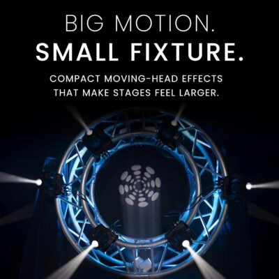 CHAUVET DJ – Intimidator Spot 110 Compact Led Moving Head | Lightweight Design For Mobile Applications | Color & Gobo Wheels For Creative Programming | Sound Activated & Master Slave Shows