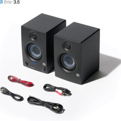 71UIXJA4o8L. AC SL1500 1781107753 4460 PreSonus Eris 3.5 Studio Monitors, Pair — Powered, Active Monitor Speakers for Near Field Music Production, Desktop Computer, Hi-Fi Audio