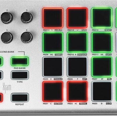 71ULgWlBFqL. AC SL1500 Xkey 25 Air + Xjam USB | Mobile MIDI Keyboard + Controller Pack | Ultra-thin, aluminum, mobile-friendly | Velocity-sensitive, polyphonic aftertouch | Plug & play via USB MIDI