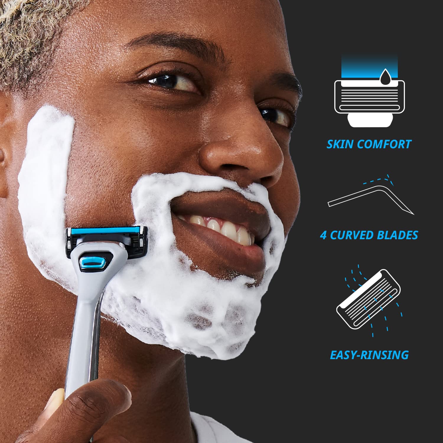 Dorco Pace 4- Four Blade Razor Shaving System- Value Pack – 16 Cartridges (No Handle)