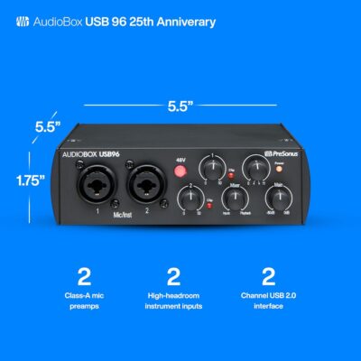 PreSonus AudioBox 96 25th Anniversary USB Audio Interface