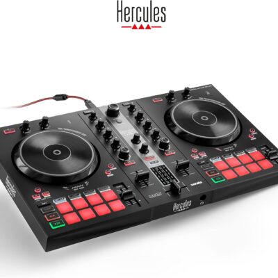 71XRdXqbLdL. AC SL1500 Hercules DJControl Inpulse 300 MK2 USB DJ Controller – Beginner DJ Set, 2-Deck Mixer with Built-In Sound Card, 16 Pads, Serato DJ Lite & DJUCED Software Included
