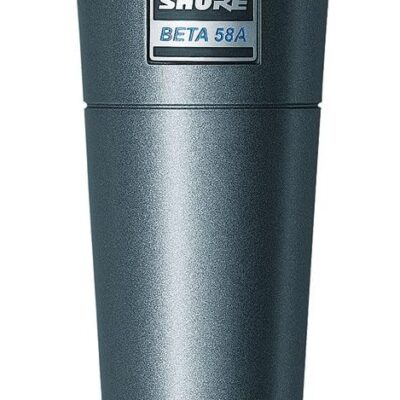 71YCyABiFuL. AC SL1500 Shure Beta 58A Supercardioid Vocal Microphone & Pig Hog Black & White Woven Mic Cable, 20ft XLR – Bundle