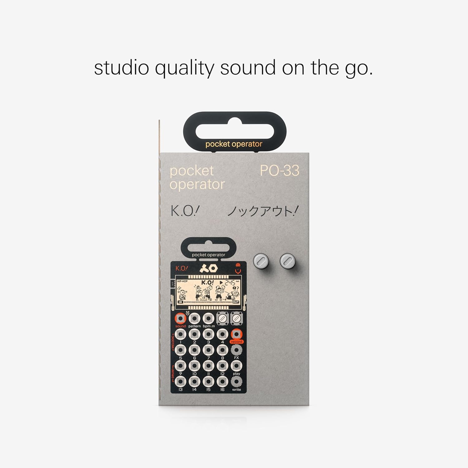 teenage engineering pocket operator PO-33 K.O.! micro sampler and drum machine with built-in microphone, sequencer and effects