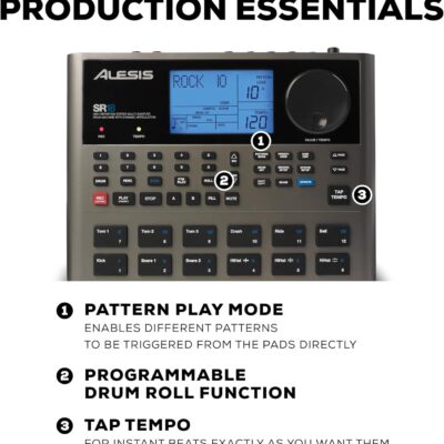 Alesis SR-18 – Studio-Grade Standalone Drum Machine With On-Board Sound Library, Performance Driven I/O and In-Built Effects/Processors