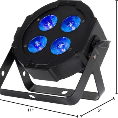 71a2l XAvL. AC SL1500 Audiosavings Bundle: (1) American DJ Eliminator Lighting Mega Hex L Par RGBLA+UV LED Wash Up-Light+Remote Bundle with (1) Rockville RDX3M25 25 Foot 3 Pin DMX Lighting Cable 100% OFC Copper (2 Item)