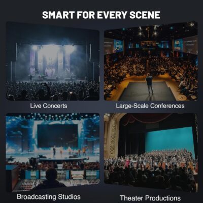 Phenyx Pro UHF Smart Wireless Microphone System, Dual Cordless Mics w/Auto Scan&Sync, Adaptive RF Power, Talkback Function, 2×100 Freq, 328 ft, Dynamic Microphones for Live Show, Event (PTI-2)