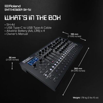 71c4hz7XnNL. AC SL1500 1781147023 4926 Roland SH-4d Compact Desktop Synthesizer | 11 OSC Models | Professional Sound Design Tools | Perfect for Studio & Stage | Hands-On Workflow | Multitimbral Pattern Sequencer | Extensive FX