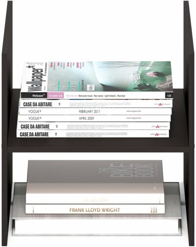 71cO4Jd6DoL. AC SL1500 Furinno Cubicle Cube Insert, H-Shelf Cube Organizer, 2-Tier Shelf Accessory, Fits into Furinno Triple Thick Cubes, IKEA Kallax, for Organizers and Storage, Black Dark Oak