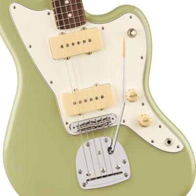 Fender Player II Jazzmaster – Birch Green Bundle with Gig Bag, Strap, Cable, 3-Pack Picks and Guitar Cleaning Kit