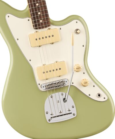 Fender Player II Jazzmaster – Birch Green Bundle with Gig Bag, Strap, Cable, 3-Pack Picks and Guitar Cleaning Kit