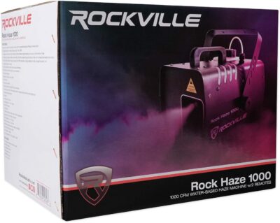 Rockville Rockhaze 1000 CFM DMX Hazer Machine, Water Based, 2 Remotes, Fluid Seal, Quiet Fan, Fast Setup, Perfect for Large Venues, DJ, Live Shows