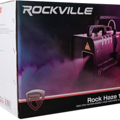Rockville Rockhaze 1000 CFM DMX Hazer Machine, Water Based, 2 Remotes, Fluid Seal, Quiet Fan, Fast Setup, Perfect for Large Venues, DJ, Live Shows