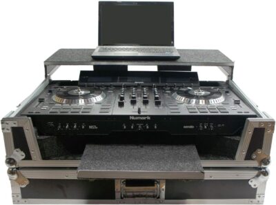 71dK1lQLLWL. AC SL1500 Harmony Audio HCNS7IIWLTTR Flight Glide Laptop Stand Road DJ Custom Case Compatible with Numark NS7III